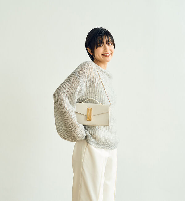 Rouge vif「ラメモヘアシアーパフプルオーバー」|ニット・セーター|