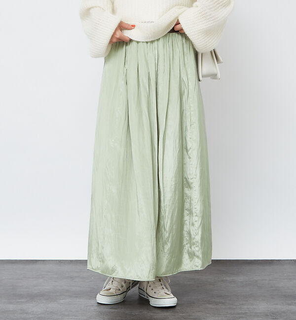 Rouge vif「グロスデシンゴムギャザースカート」|スカート|