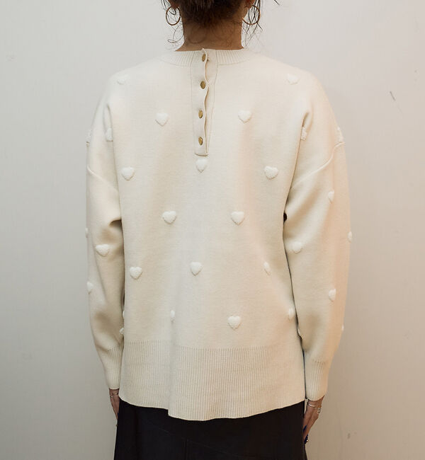 Rouge vif「【新色登場】ハートジャガードニットプルオーバー」|ニット・セーター|