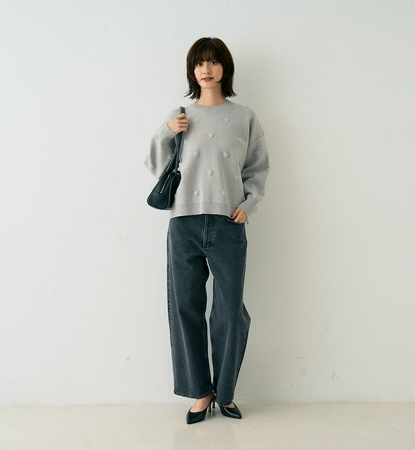 Rouge vif「【新色登場】ハートジャガードニットプルオーバー」|ニット・セーター|