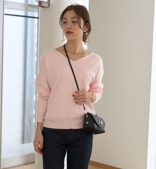 Rouge vif「スムース2WAYパールニット」|ニット・セーター|