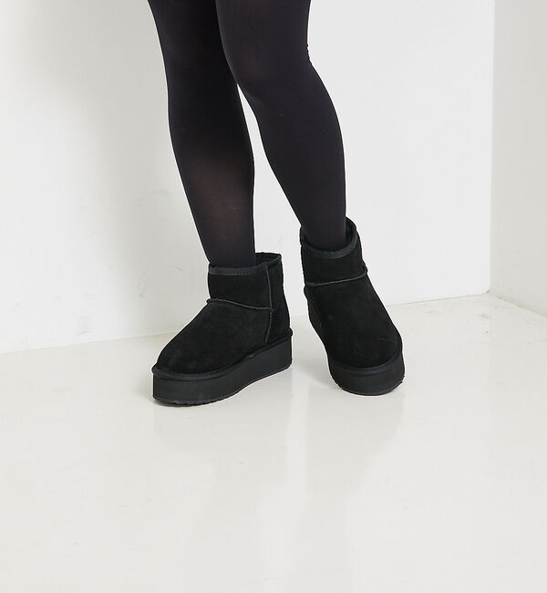 Rouge vif「【EMU/エミュー】PLATFORM MICROショートムートンブーツ」|ショートブーツ|