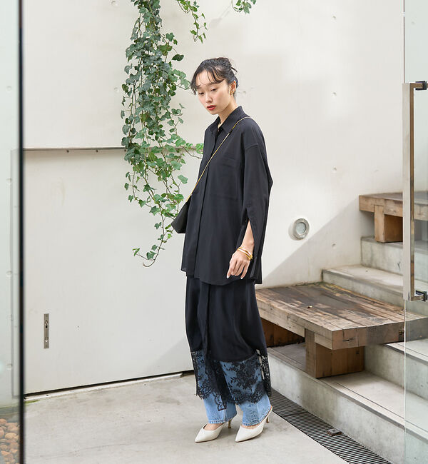 Rouge vif「【セットアップ対応】シアースリットスリーブボイルシャツ」|シャツ・ブラウス|