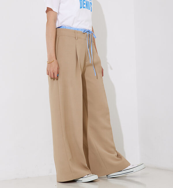 Rouge vif「ブロードリボン二重織レイヤードタックパンツ」|その他|