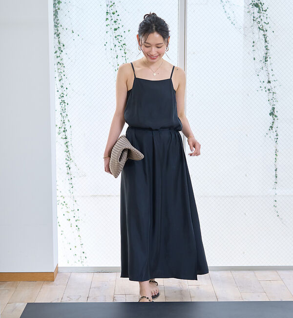 Rouge vif「アシメドレープキャミワンピース」|ワンピース|