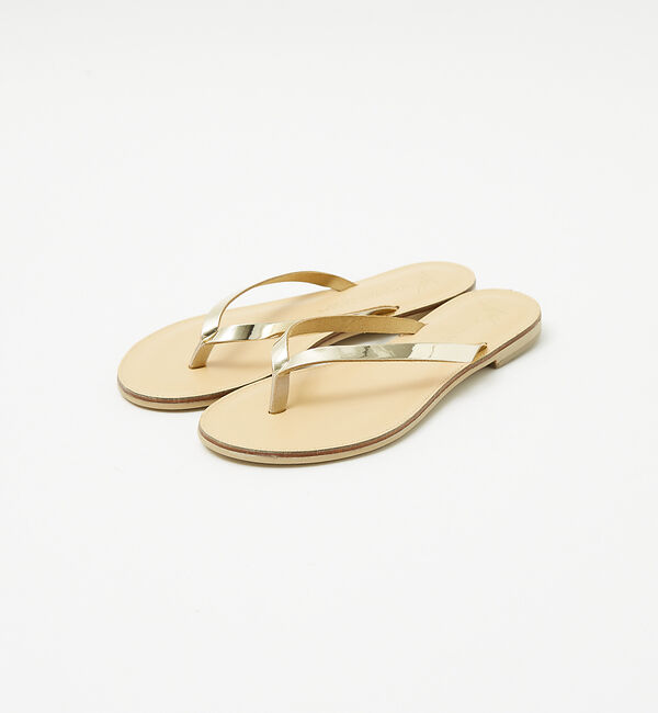 Rouge vif「【NICOLAS LAINAS/ニコラスライナス】レザーメタリックトングサンダル」|サンダル|