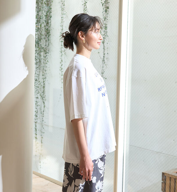 Rouge vif「ピグメントヴィンテージライクロゴBIG Tシャツ」|Tシャツ・カットソー|