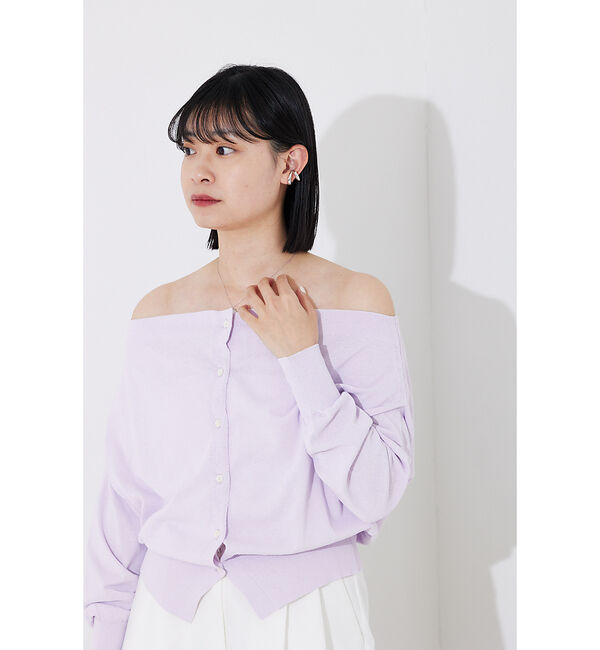 Rouge vif「オフショルダー2WAYカーディガン」|カーディガン|