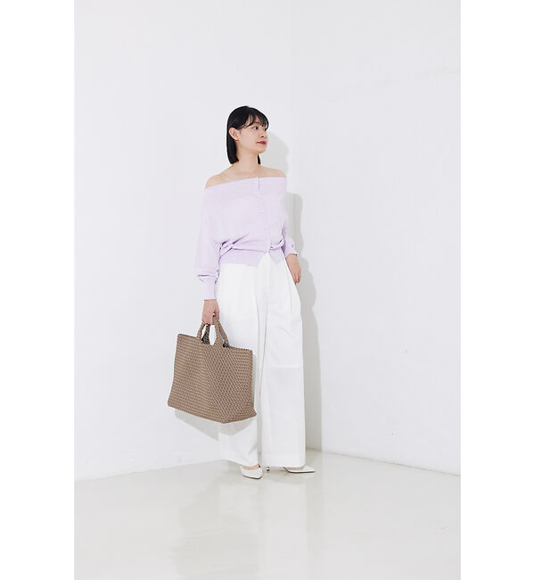 Rouge vif「オフショルダー2WAYカーディガン」|カーディガン|