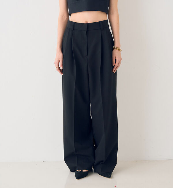 Rouge vif「ストレッチツータックワイドパンツ」|その他|