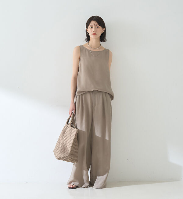 Rouge vif「【セットアップ対応】キュプラフィブリル ワイドパンツ」|その他|