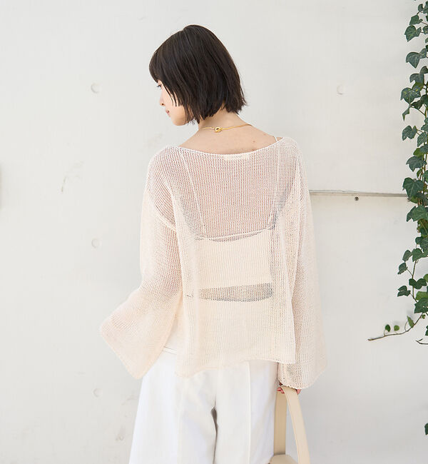 Rouge vif「シアーメッシュペーパーニットプルオーバー」|ニット・セーター|