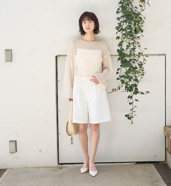 Rouge vif「シアーメッシュペーパーニットプルオーバー」|ニット・セーター|