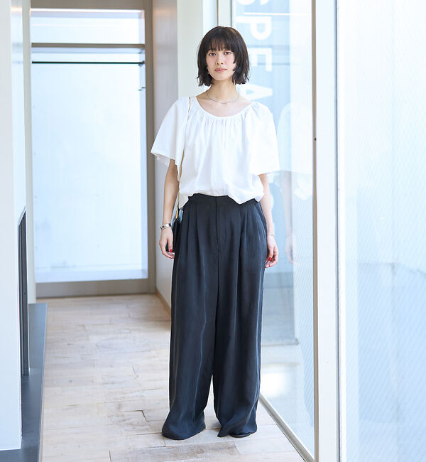 Rouge vif「シルク混コットンフォルムブラウス」|シャツ・ブラウス|