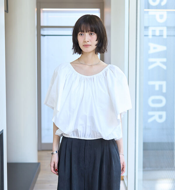 Rouge vif「シルク混コットンフォルムブラウス」|シャツ・ブラウス|