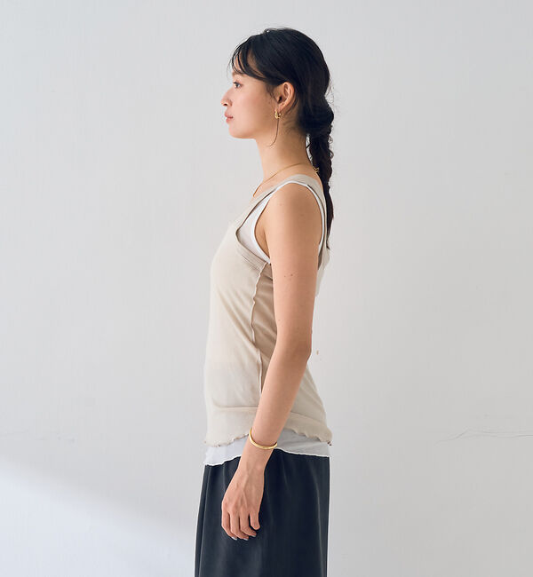 Rouge vif「【2枚セット】レイヤードカットタンクトップ」|キャミソール|