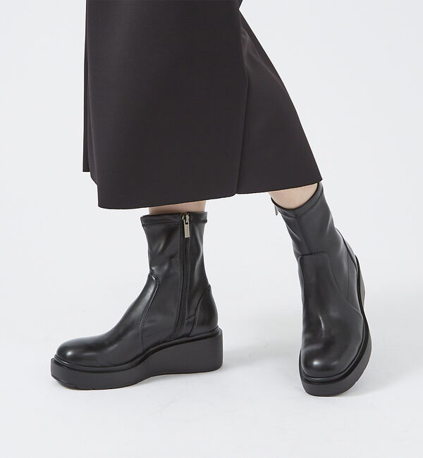 Rouge vif「追加【Mollini/モリーニ】厚底 ストレッチブーツ / プラットフォーム /」|ショートブーツ|