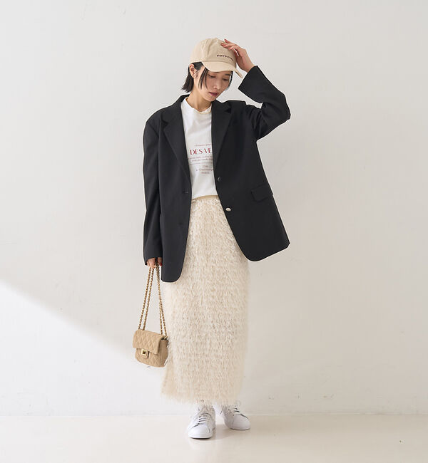 Rouge vif「【セットアップ対応】メンズライクウール混サキソニージャケット」|テーラードジャケット|