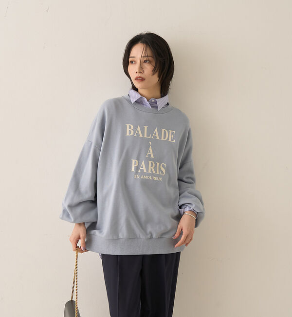 Rouge vif「裏毛ロゴタックスリーブスウェット」|スウェット・ジャージ|