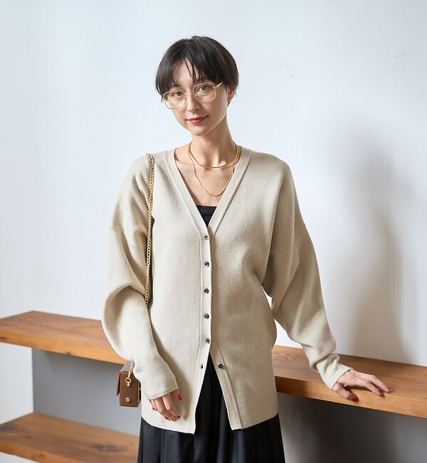 Rouge vif「変形オーバールーズニットカーディガン」|カーディガン|