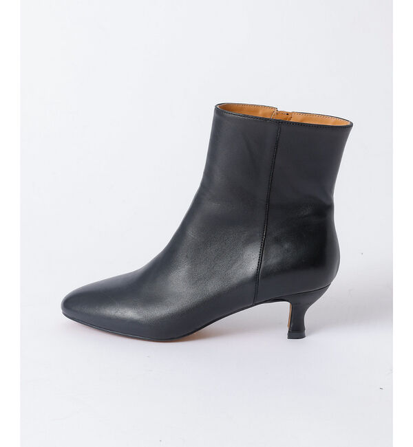Rouge vif「【REMME／レメ】サイドジップレザーショートブーツ」|ショートブーツ|