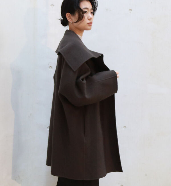 Rouge vif「ウール混オーバーカラーリバーコート」|その他|