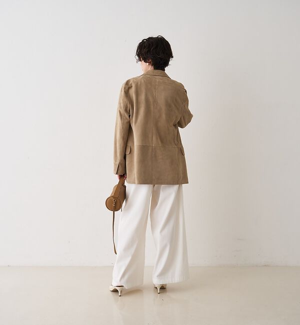 Rouge vif「ゴートスエード シングルジャケット」|テーラードジャケット|