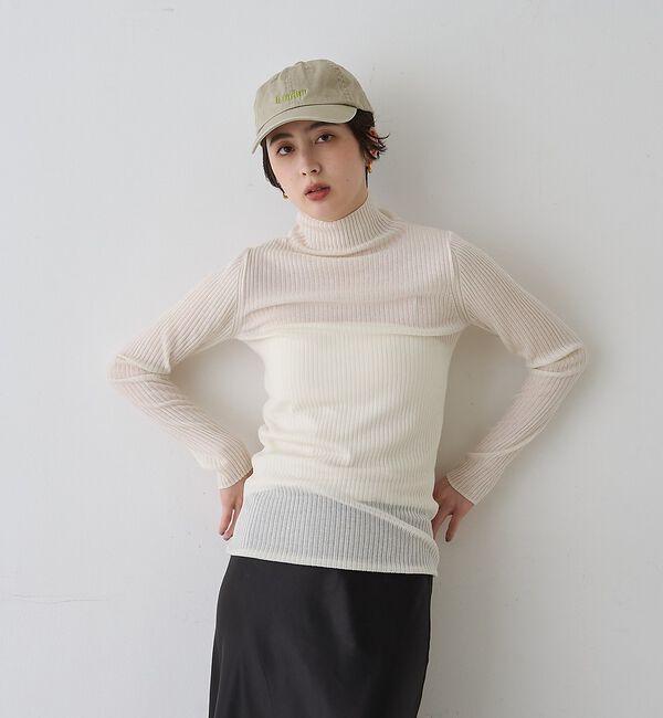 Rouge vif「防縮Wシアータートルリブニット」|ニット・セーター|