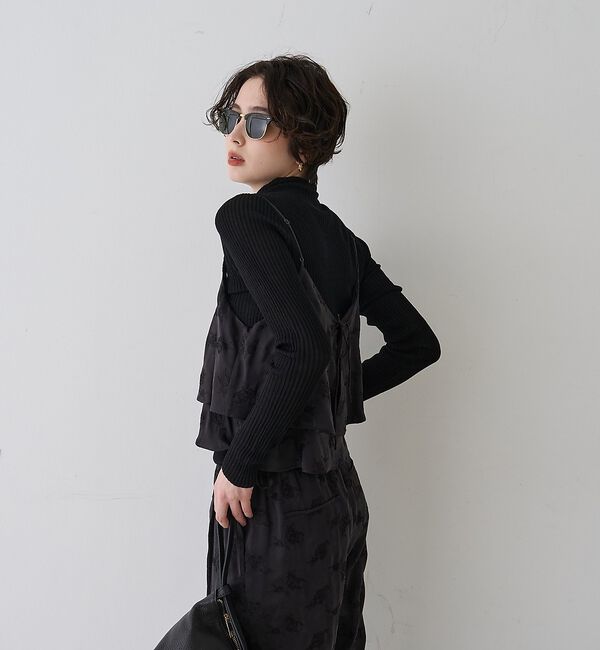 Rouge vif「防縮Wシアータートルリブニット」|ニット・セーター|