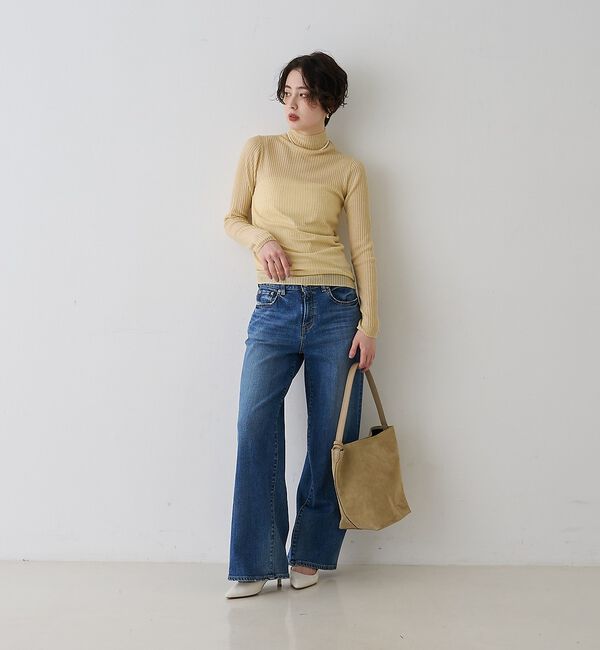 Rouge vif「防縮Wシアータートルリブニット」|ニット・セーター|