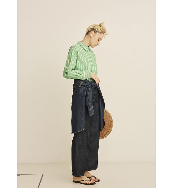 Rouge vif「胸ポケットコットン ルーズフィットストライプシャツ」|シャツ・ブラウス|