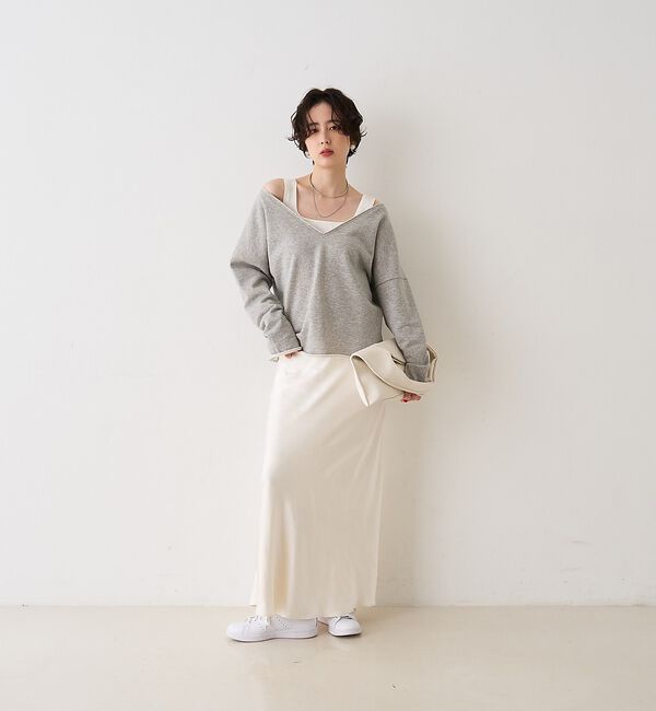 Rouge vif「サテンマーメイドイージーロングスカート」|スカート|