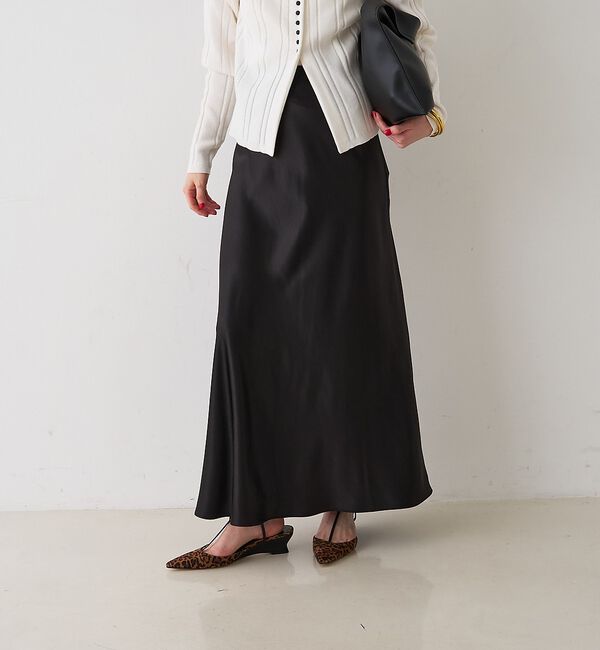 Rouge vif「サテンマーメイドイージーロングスカート」|スカート|