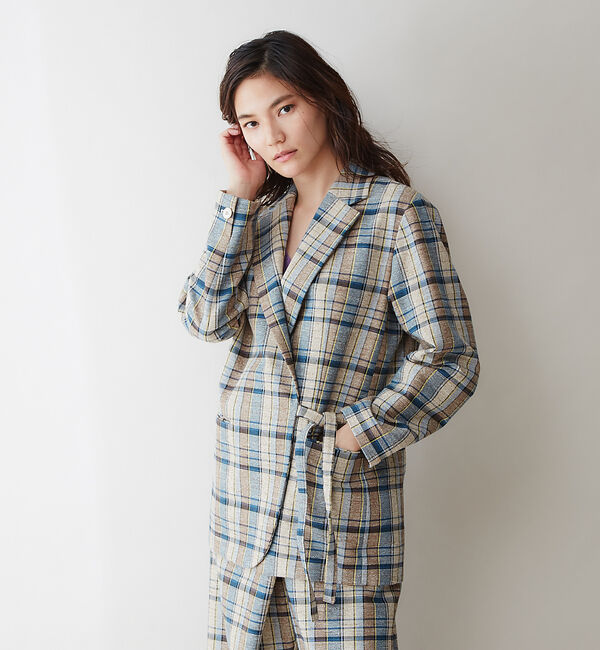 qualite「スラブチェックジャケット」|テーラードジャケット|