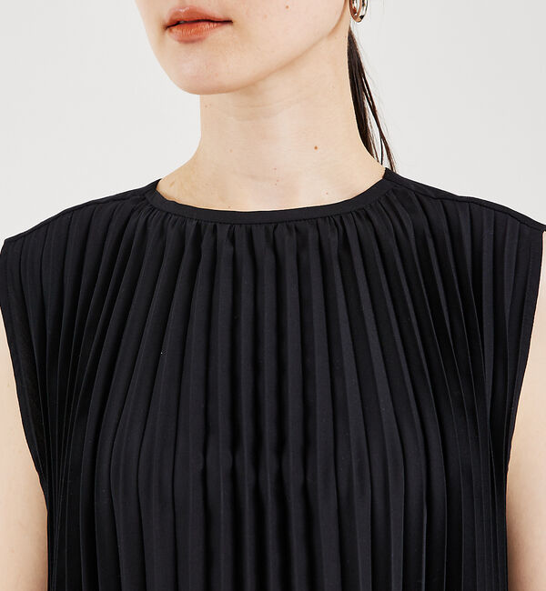 qualite「サーキュラープリーツブラウス」|シャツ・ブラウス|