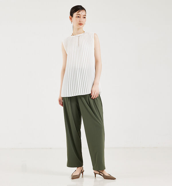 qualite「サーキュラープリーツブラウス」|シャツ・ブラウス|