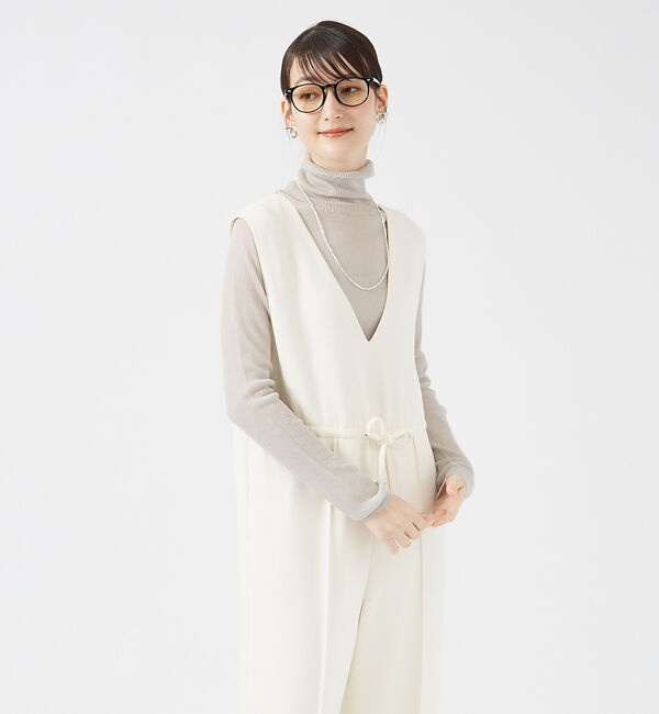 qualite「シャイニーリブニット」|ニット・セーター|