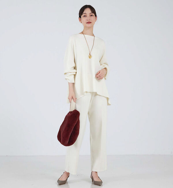 qualite「【セットアップ対応】ドレープハイゲージニット」|ニット・セーター|