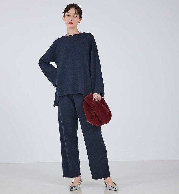 qualite「【セットアップ対応】ドレープハイゲージニット」|ニット・セーター|