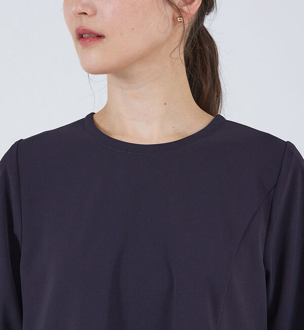 qualite「ペプラムギャザーアシメブラウス/オケージョン/セレモニー」|シャツ・ブラウス|