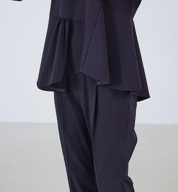 qualite「ペプラムギャザーアシメブラウス/オケージョン/セレモニー」|シャツ・ブラウス|