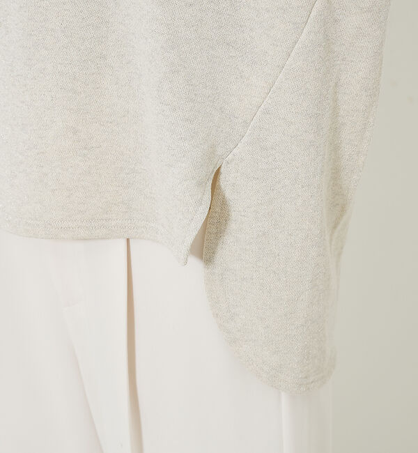 qualite「【大人の上品なスウェット】ラメスウェットプルオーバー」|スウェット・ジャージ|