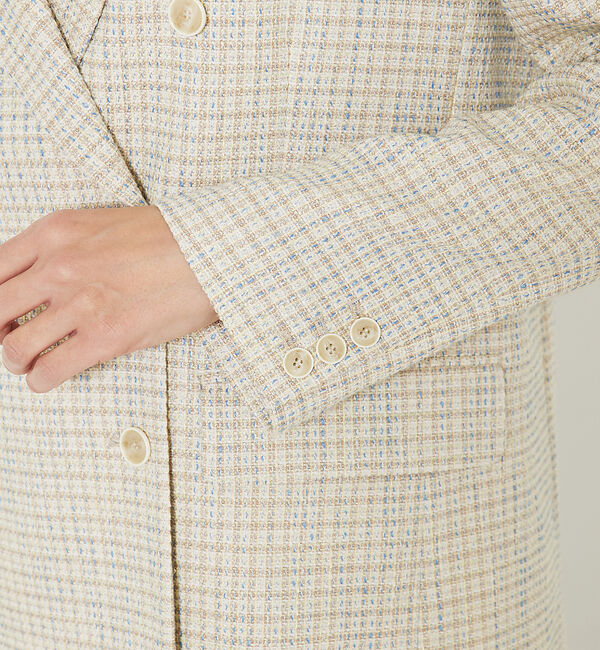 qualite「ミックスカラーツイードダブルジャケット」|その他|