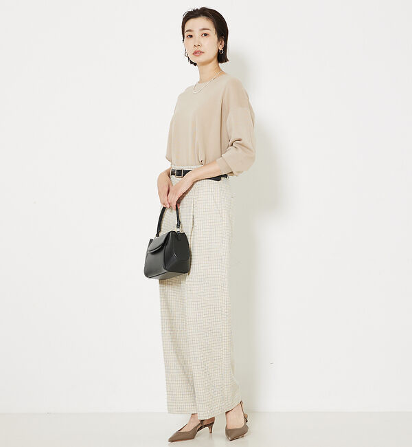 qualite「コットンナイロンハイゲージニット」|ニット・セーター|