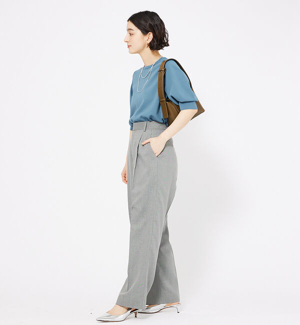 qualite「レーヨンストレッチボートネックニット」|ニット・セーター|