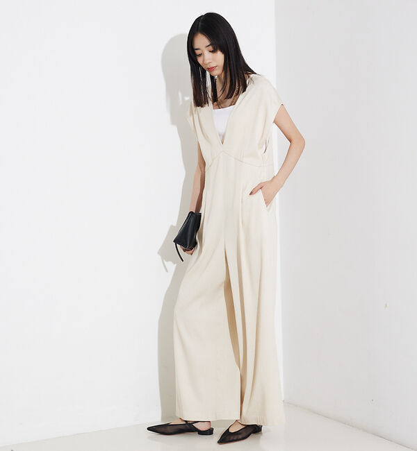 qualite「テンセルデニムオールインワン」|オールインワン|