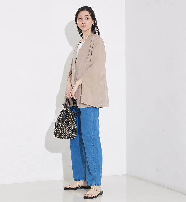 qualite「【Oggi・CLASSY掲載】袖コンシールあきJK」|ノーカラージャケット|