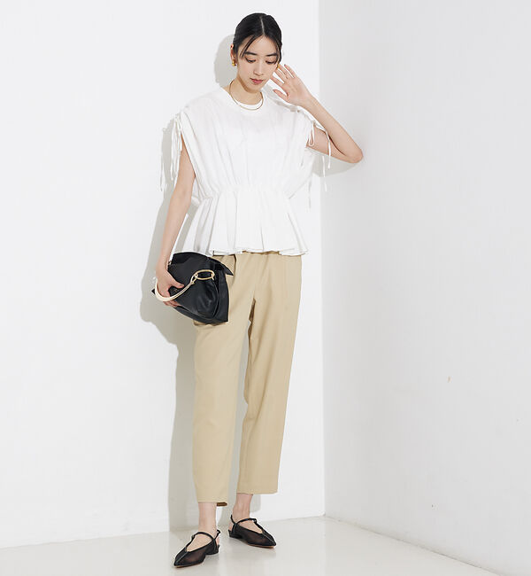 qualite「バックサテンジョーゼットパンツ」|その他|