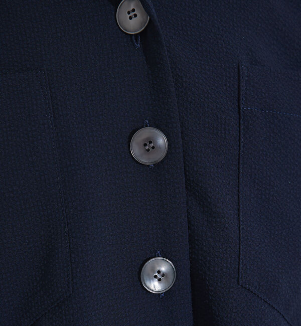 qualite「【接触冷感＆吸水速乾＆UV】シアサッカーシャツワンピース」|ワンピース|