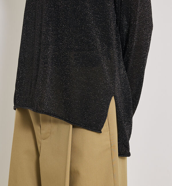 qualite「【大人気ラメシリーズ】ラメシアーボックスニット」|Tシャツ・カットソー|